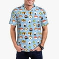 thumbnail image 1 of Haiem Kawaii Sushi (2) Pattern Mens Polo Shirts Quick Dry Short Sleeve Golf T Shirt Performance Moisture Wicking Casual Workout-Small, 1 of 6