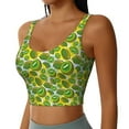 thumbnail image 1 of Haiem Kiwi Fruits Summer Pattern Womens Sports Bra - U Neck Padded Low Impact Yoga Bra Workout Crop Top Gym Moisture-Wicking Workout Vest -Medium, 1 of 9