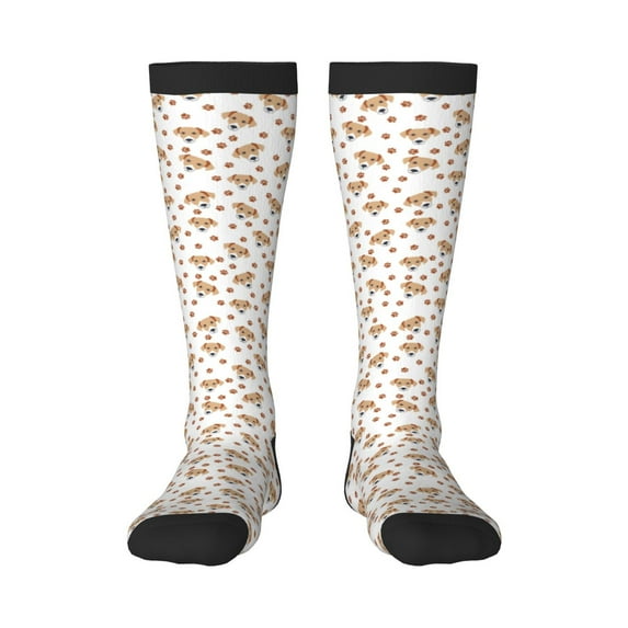 Haiem Labrador Retriever Dog Socks, Funny Novelty Crazy Design Cotton Socks Sports Socks Knee High Socks For Men, Women,1Pairs - Gift For Working Friends