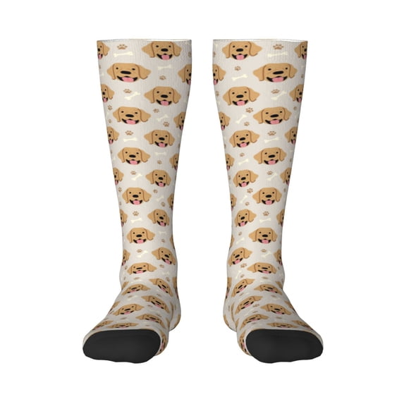 Haiem Labrador Retriever Dog Socks, Funny Novelty Crazy Design Cotton Socks Sports Socks Knee High Socks For Men, Women,1Pairs - Gift For Working Friends