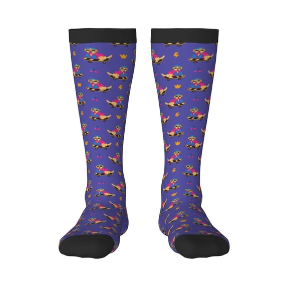 Haiem Labrador Retriever Dog Socks, Funny Novelty Crazy Design Cotton Socks Sports Socks Knee High Socks For Men, Women,1Pairs - Gift For Working Friends