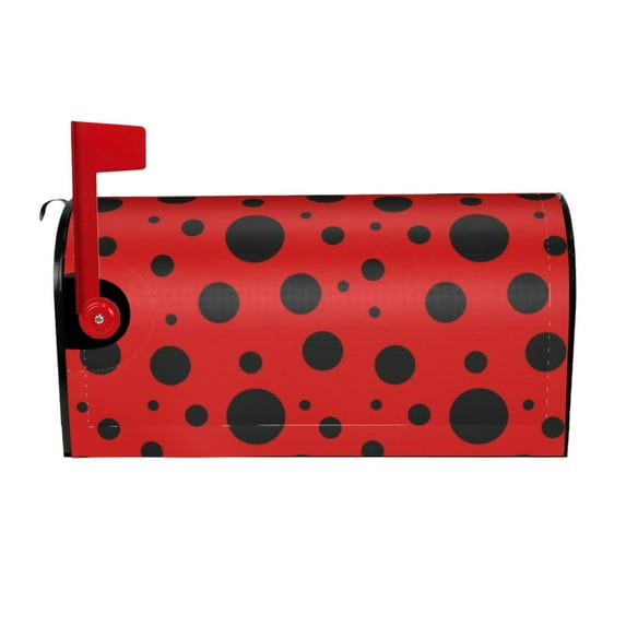 Haiem Ladybug Pattern Mailbox Covers Magnetic ,Mailbox Wraps Post Letter Box Cover for Holiday Garden Yard Decor-25.5x21 in