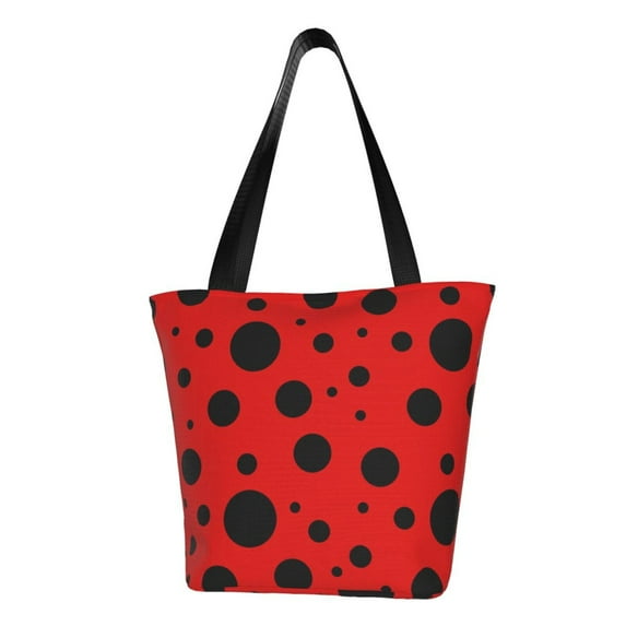 Haiem Ladybug Pattern Pattern Shoulder Bag - Durable and Spacious Tote Bag,Versatile Shopping Bag