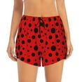 thumbnail image 1 of Haiem Ladybug Pattern Women's 2 in 1 Running Shorts - Lightweight Athletic Workout Gym Yoga Breathable Sports Shorts Liner with Phone Pockets-Large, 1 of 9