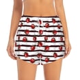 thumbnail image 1 of Haiem Ladybugs on Black and White Striped1 Women's 2 in 1 Running Shorts - Lightweight Athletic Workout Gym Yoga Breathable Sports Shorts Liner with Phone Pockets-Medium, 1 of 9