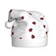 thumbnail image 1 of Haiem Ladybugs Flying On Dotted Route Pattern Santa Hat Confortable Velvet Christmas Hat for Christmas Party Favors Fit for Adults Men Women, 1 of 6