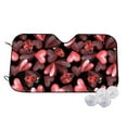 thumbnail image 1 of Haiem Ladybugs and Red Hearts Car Windshield Sun Shade - Blocks UV Rays Sun Visor Protector, Sunshade to Keep Your Vehicle Cool, Universal Fit SUV Van Sedan-Medium, 1 of 7