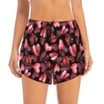 thumbnail image 1 of Haiem Ladybugs and Red Hearts Women's 2 in 1 Running Shorts - Lightweight Athletic Workout Gym Yoga Breathable Sports Shorts Liner with Phone Pockets-Large, 1 of 9