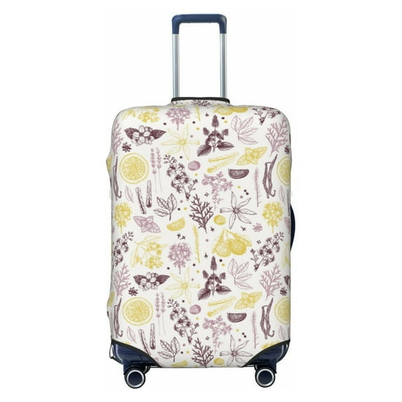 Haiem Lavender Flowers Luggage Cover Printed Suitcase Covers for Luggage Elastic Washable Suitcase Protector Fits 18-32 Inch Luggage-Medium