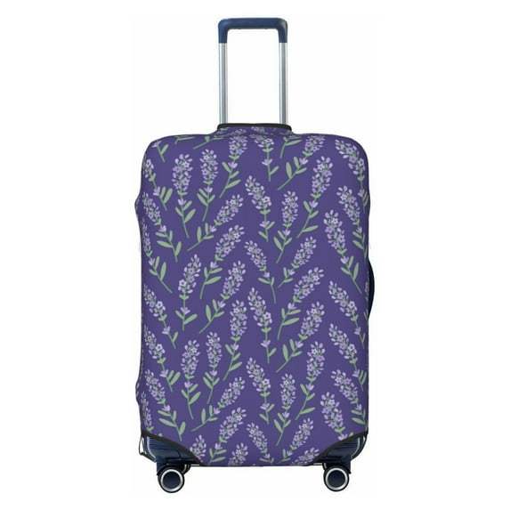 Haiem Lavender Flowers Luggage Cover Printed Suitcase Covers for Luggage Elastic Washable Suitcase Protector Fits 18-32 Inch Luggage-X-Large