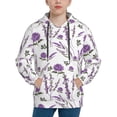 thumbnail image 1 of Haiem Lavender Flowers Pattern Boys Hoodie, Youth Pullover Hooded Sweatshirt, Kangaroo Pocket Hoodie for Kids Girls -Large, 1 of 6