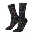 thumbnail image 1 of Haiem Lavender Flowers Pattern Crew Socks – Soft & Durable Moisture-wicking Socks, Stay-Up Fit for Business, Work, and Casual Wear Size 5-11, 1 of 6