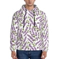 thumbnail image 1 of Haiem Lavender Flowers Patterned Men's Hoodie with Kangaroo Pocket - Ideal Pullover Sweatshirt for Daily Wear, Travel, and Home-X-Large, 1 of 7