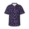 thumbnail image 1 of Haiem Lavender Flowers Printed Hawaiian Shirt for Men - Men’s Casual Beach Summer Shirts - Stretch Fabric with Modern Fit-X-Large, 1 of 9