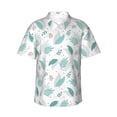 thumbnail image 1 of Haiem Leaf Print Green Printed Hawaiian Shirt for Men - Men’s Casual Beach Summer Shirts - Stretch Fabric with Modern Fit-Small, 1 of 7