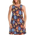 thumbnail image 1 of Haiem Leaves Flower for Women’s Summer Dresses – Casual Sleeveless Tank Loose Sundress, Lightweight Beach Dress, 1 of 7