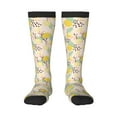 thumbnail image 1 of Haiem Lemon Leaves Socks, Funny Novelty Crazy Design Cotton Socks Sports Socks Knee High Socks For Men, Women,1Pairs - Gift For Working Friends, 1 of 8