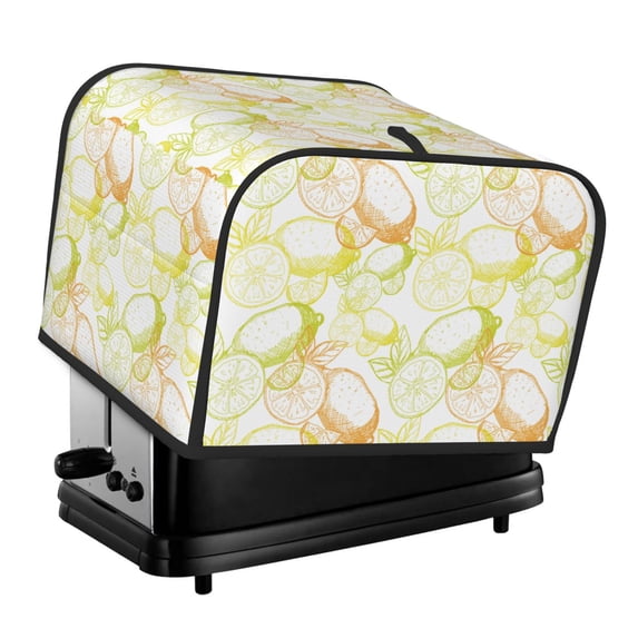Haiem Lemon Potatoes Print Toaster Covers 4 Slice Wide Slot,Bread Dust Cover & Fingerprint Protection,Bread Machine Cover,Appliance Covers