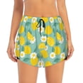 thumbnail image 1 of Haiem Lemons Chamomile Flowers And Leaves Women's 2 in 1 Running Shorts - Lightweight Athletic Workout Gym Yoga Breathable Sports Shorts Liner with Phone Pockets-Small, 1 of 9