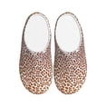 thumbnail image 1 of Haiem Leopard Brown Print Women's Fuzzy Memory Foam House Slipper Cozy Home Footwear Non-slip Winter Slippers-46/47, 1 of 7