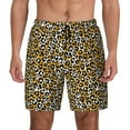 thumbnail image 1 of Haiem Leopard Mens Swim Trunks with Compression Liner 2 in 1 Swimming Shorts Stretch Swimwear Quick Dry,Board Shorts-Large, 1 of 9