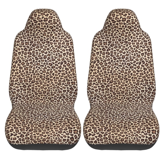Haiem Leopard Print-2 Printed Car Seat Covers Set of 2, Universal Fit Car Seat Covers,Protective Seat Covers,Comfortable Car Seat Covers, Easy Installation Seat Covers, Vehicle Seat Covers