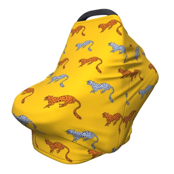 Haiem Leopard Print Baby Nursing Cover & Nursing Poncho - Multi Use Cover for Baby Car Seat Canopy, Stroller Cover, 360°Full Privacy Breastfeeding Coverage