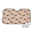 thumbnail image 1 of Haiem Leopard Print Car Windshield Sun Shade - Blocks UV Rays Sun Visor Protector, Sunshade to Keep Your Vehicle Cool, Universal Fit SUV Van Sedan-Small, 1 of 7
