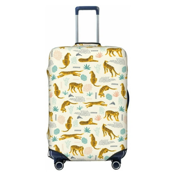 Haiem Leopard Print Luggage Cover Printed Suitcase Covers for Luggage Elastic Washable Suitcase Protector Fits 18-32 Inch Luggage-Small