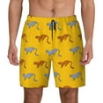 thumbnail image 1 of Haiem Leopard Print Mens Swim Trunks with Compression Liner 2 in 1 Swimming Shorts Stretch Swimwear Quick Dry,Board Shorts-X-Large, 1 of 9