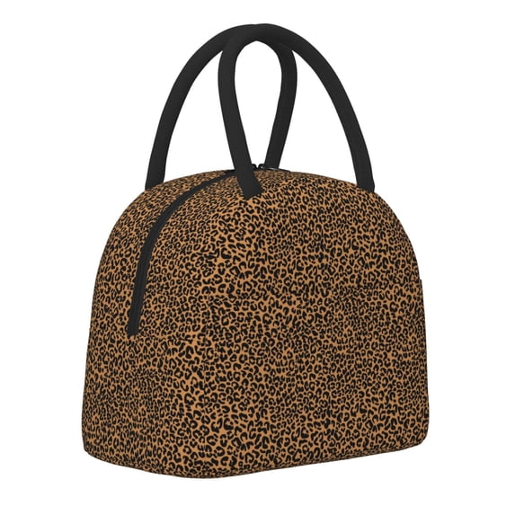 Haiem Leopard Printed Lunch Bag Women, Lunch Box Lunch Bag for Women, Small Leakproof Cute Lunch Tote Large Capacity Reusable Insulated Cooler Lunch Container