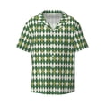 thumbnail image 1 of Haiem Light Green Squares Men's Casual Shirts Short Sleeve Button Down Shirts Fashion Textured Summer Beach Shirt-X-Large, 1 of 7