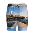 thumbnail image 1 of Haiem Lighthouse Men's Pajama Short with Soft Woven Cotton Elastic Waistband Sleep Short-Medium, 1 of 9
