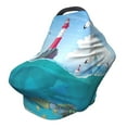 thumbnail image 1 of Haiem Lighthouse Sea Port Baby Nursing Cover & Nursing Poncho - Multi Use Cover for Baby Car Seat Canopy, Stroller Cover, 360°Full Privacy Breastfeeding Coverage, 1 of 1