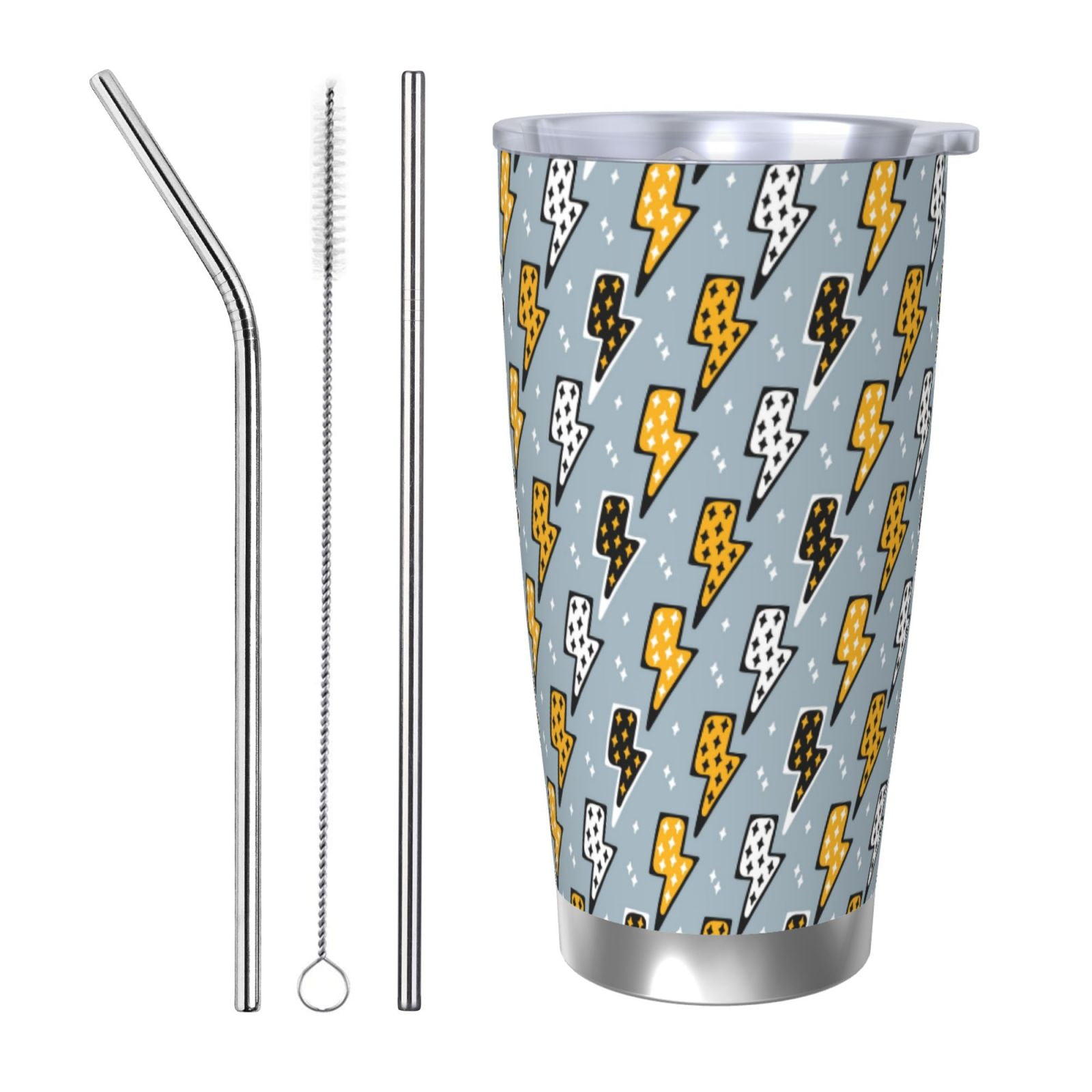 Haiem Lightning Bolts Printed 20oz Straight Skinny Car Cups With ...