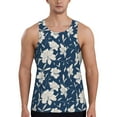 thumbnail image 1 of Haiem Lilies Flowers Men Workout Tank Top Gym Bodybuilding Sleeveless Muscle T Shirts Athletic Tank Breathable Workout Shirt-X-Large, 1 of 9