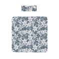 Haiem Lilies Flowers Pattern Baby Swaddle Blanket and Headband Set