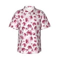 thumbnail image 1 of Haiem Lilies Flowers Printed Hawaiian Shirt for Men - Men’s Casual Beach Summer Shirts - Stretch Fabric with Modern Fit-Large, 1 of 9
