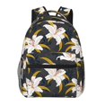 thumbnail image 1 of Haiem Lilies Flowers Printed School Backpack,Casual Travel Lightweight Backpack,Durable Comfortable Multifunctional Backpack,Laptop Backpack, 1 of 5
