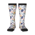 thumbnail image 1 of Haiem Lilies Flowers Socks, Funny Novelty Crazy Design Cotton Socks Sports Socks Knee High Socks For Men, Women,1Pairs - Gift For Working Friends, 1 of 9