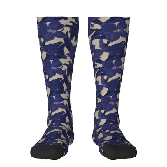 Haiem Lilies Flowers Socks, Funny Novelty Crazy Design Cotton Socks Sports Socks Knee High Socks For Men, Women,1Pairs - Gift For Working Friends
