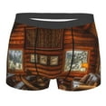 thumbnail image 1 of Haiem Log Cabin Inside Men's Boxer Briefs, Every Day Comfort Stretch Cotton Moisture-Wicking Underwear-X-Large, 1 of 9