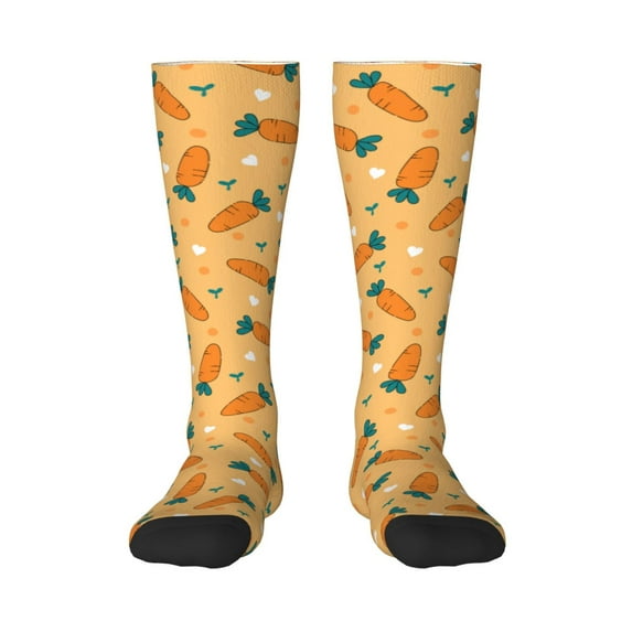 Haiem Love Carrot Socks, Funny Novelty Crazy Design Cotton Socks Sports Socks Knee High Socks For Men, Women,1Pairs - Gift For Working Friends