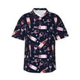 thumbnail image 1 of Haiem Love Wine Printed Hawaiian Shirt for Men - Men’s Casual Beach Summer Shirts - Stretch Fabric with Modern Fit-3X-Large, 1 of 7