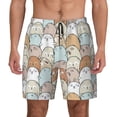 thumbnail image 1 of Haiem Lovely Bear Mens Swim Trunks with Compression Liner 2 in 1 Swimming Shorts Stretch Swimwear Quick Dry,Board Shorts-X-Large, 1 of 9