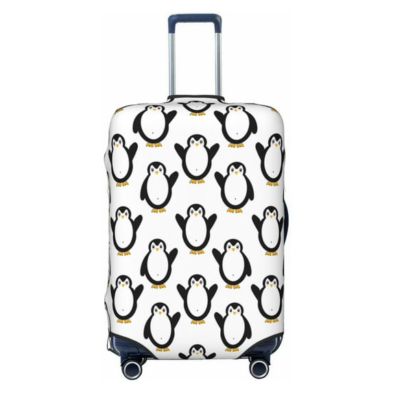 Haiem Lovely Penguin Luggage Cover Printed Suitcase Covers for Luggage Elastic Washable Suitcase Protector Fits 18-32 Inch Luggage-Small