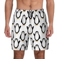 thumbnail image 1 of Haiem Lovely Penguin Mens Swim Trunks with Compression Liner 2 in 1 Swimming Shorts Stretch Swimwear Quick Dry,Board Shorts-Large, 1 of 9