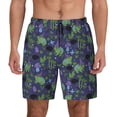 thumbnail image 1 of Haiem Magic Toads in Hats Mens Swim Trunks with Compression Liner 2 in 1 Swimming Shorts Stretch Swimwear Quick Dry,Board Shorts-Large, 1 of 9