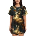 thumbnail image 1 of Haiem Magical Tarot Reading Pattern Pajama Set for Women 2 Piece Lounge Set Short Sleeve Tops and Shorts Soft Sleepwear-Large, 1 of 7