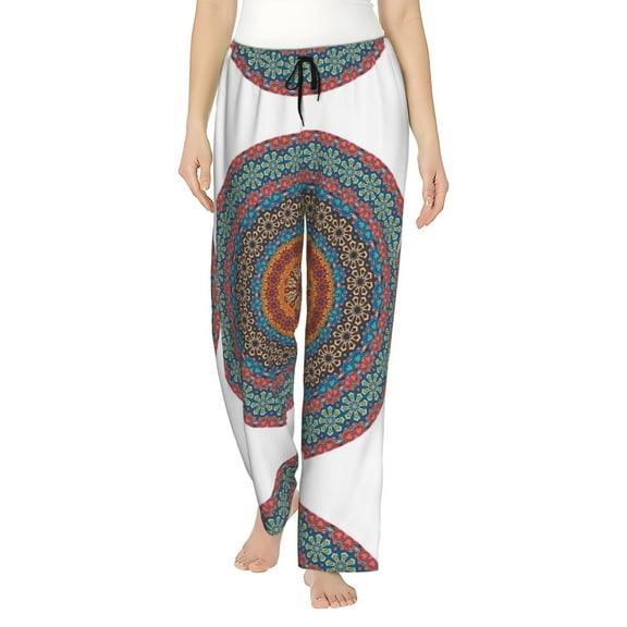 Haiem Mandala Women's Pajama Pants Ultra Lightweight Pjs Bottoms Sleepwear Bottom Pants With Pocket Drawstring-Small